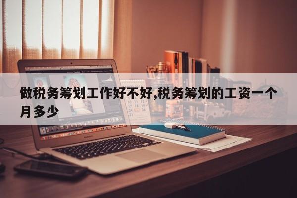 做税务筹划工作好不好,税务筹划的工资一个月多少