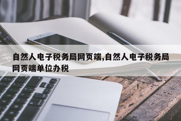 自然人电子税务局网页端,自然人电子税务局网页端单位办税